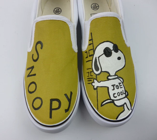 [Бесплатная доставка оригинал C-4462 кеды Snoopy на двоих кеды с рисунками, свободная посадка]