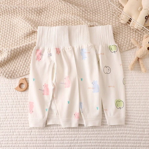 Детский бандаж пупочный, детские хлопковые штаны для новорожденных, высокая талия