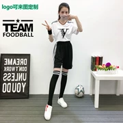 Đồng phục bóng đá nữ thể thao và giải trí phù hợp với lỏng lẻo kích thước lớn nam và nữ phục vụ lớp phù hợp với in ấn Hàn Quốc - Bóng đá