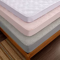 Giường cotton một mảnh dày mền chống trượt Simmons nệm bọc nệm mỏng màu nâu trải giường bông trải giường 1,8m - Trang bị Covers ga chun bọc giường spa