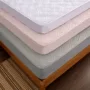 Giường cotton một mảnh dày mền chống trượt Simmons nệm bọc nệm mỏng màu nâu trải giường bông trải giường 1,8m - Trang bị Covers ga chun bọc giường spa