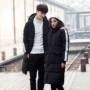 Áo khoác dài cotton mùa đông cho học sinh mặc áo khoác cotton quá khổ đầu gối Bánh mì Hàn Quốc những người yêu thích áo khoác đôi áo parka