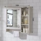 Tủ gương phòng tắm treo tường hộp gương với giá đỡ nhà vệ sinh tủ quần áo gương không thấm nước lưu trữ tủ lưu trữ phòng tắm