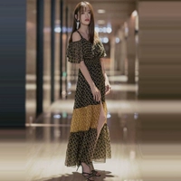 Ngôi sao mùa hè 2019 Chen Qiaoen catwalk mới cao cấp dành cho nữ thời trang in váy dài váy nữ - Váy dài váy yếm dài hàn quốc