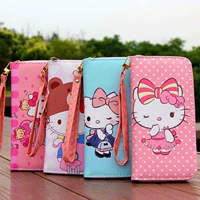 Ví nữ mới HelloKitty 2018 ví nữ sinh viên dễ thương ví hoạt hình dài Ví da PU ví cầm tay nữ gucci