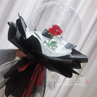 Черная бумага Красная Роза Пакет