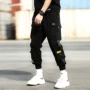 Mùa xuân overalls quần nam hip hop thương hiệu quần hip hop phiên bản Hàn Quốc của xu hướng lỏng quần thường xuyên quần harem thể thao nam - Crop Jeans đồ nam