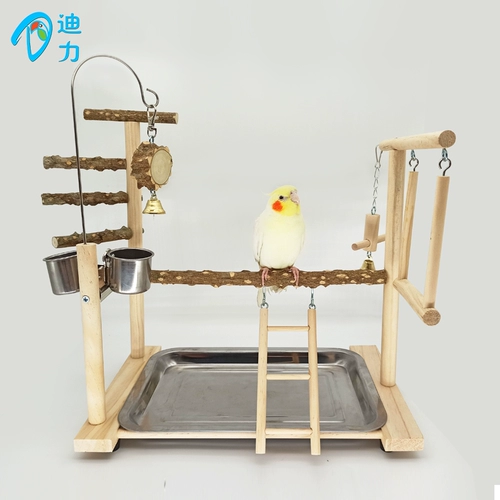 Игрушка попугая тигр пион -птичья стойка xuanfeng xiotai станция Shelzc Peppercurry Деревянная станция