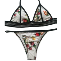 Áo tắm bikini châu Âu và Mỹ 2018 gợi cảm siêu sương Vintage in siêu nhỏ mini thong bên hẹp - Bikinis áo tắm một mảnh