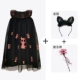 Trẻ em trang phục Halloween cosplay cô gái mèo trang phục đen phù thủy áo choàng áo choàng trình diễn trang phục