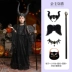 tranh halloween đơn giản Halloween Trẻ Em Trang Phục Cosplay Maleficent Phù Thủy Mẫu Giáo Trình Diễn Trang Phục Cô Gái Phù Thủy Đầm tranh halloween Trang phục haloween