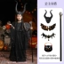 tranh halloween đơn giản Halloween Trẻ Em Trang Phục Cosplay Maleficent Phù Thủy Mẫu Giáo Trình Diễn Trang Phục Cô Gái Phù Thủy Đầm tranh halloween Trang phục haloween