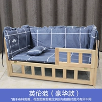 Полная деревянная роскошная кровать+постельное белье британское вентилятор