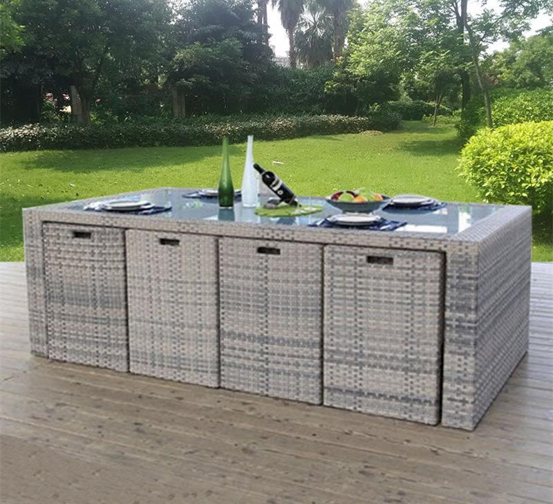 Ghế mây ngoài trời cho khách sạn, nhà nghỉ mây ngoài trời ban công biệt thự giải trí sân thượng sân vườn bàn ghế kết hợp nội thất