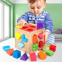 Конструктор, интеллектуальная деревянная игрушка для мальчиков и девочек для раннего возраста, 0-1-2 лет, мозговой штурм, раннее развитие