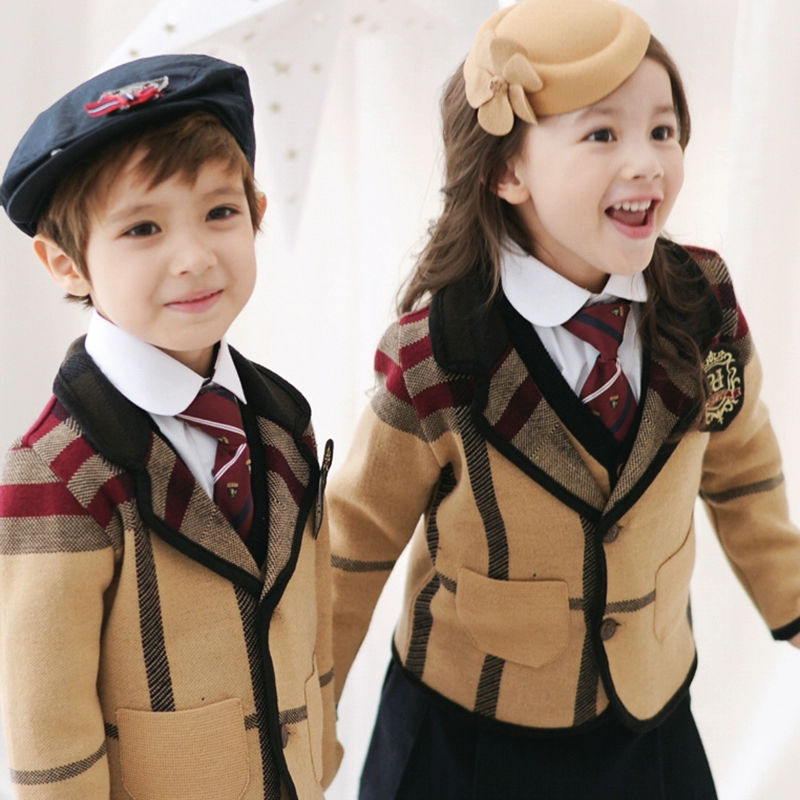 Quần áo mẫu giáo mùa xuân và mùa thu và áo len cotton ba mảnh - Đồng phục trường học / tùy chỉnh thực hiện
