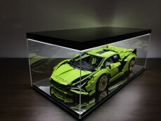 Акриловые / Perspex 乐.高42115兰博基尼sian闪电汽车模型玩具 高档镜面展示盒