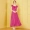 Đầm voan hoa thắt eo vợ rộng qua đầu gối váy dài hè mới Đài Loan nữ sói 3129P - Váy dài