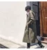 Dài áo gió nam siêu dài áo Hàn Quốc phiên bản của tự trồng phù hợp với cổ áo mà không cần khóa áo gió màu đen thanh niên quân đội áo áo gió hoodie Áo gió
