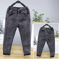 Big E nhỏ e2019 mùa thu quần áo trẻ em mới Cô gái Hàn Quốc quần legging quần trẻ em lớn quần jean hoang dã 1107 - Quần jean shop quần áo trẻ em