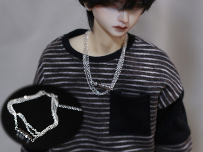 taobao agent ◆ Bears ◆ BJD accessories A028 silver block multi -layer chain necklace 1/3 & uncle