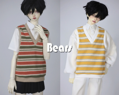 taobao agent ◆ Bears ◆ BJD baby clothing A453 College literary Vedic -necked sleeveless vest 2 color 1/4 & 1/3 & uncle & id75