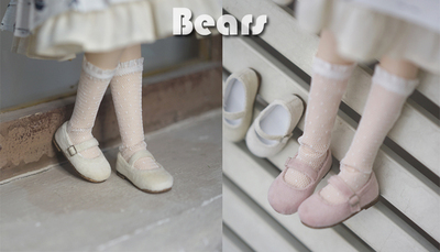 taobao agent Spot ◆ Bears ◆ BJD shoes 004 furry velvet head shoes 2 colors 1/4 MSD MDD Xiongmei