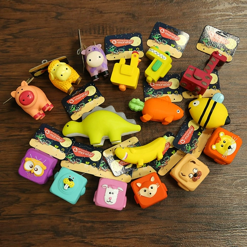 Семья Ченпи Q-монстр Pet Vocal Toys Toys Latex Dog Dog Interactive Animal Teddy Golden Mao Toy Ball