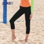 2018 new Zhou Ke ZOKE quần bơi nữ quần bơi crop quần chống nắng quần lọt khe quần lửng - Quần bãi biển 	quần áo cây dừa đi biển