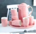 Chén nước gốm sứ Châu Âu đặt ấm đun nước lạnh chịu nhiệt dung tích lớn đặt trà đặt hộp quà tặng nhà - Trà sứ bình ủ trà 10l Trà sứ