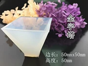 Crystal Epoxy Pyramid Silicone Khuôn DIY Handmade Trang sức Hoa khô Mô hình trang trí nhựa Full Mirror - Tự làm khuôn nướng