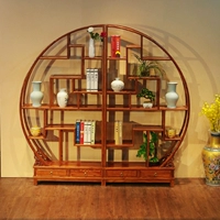 Круглая книжная полка из натурального дерева, чай, антикварная мебель