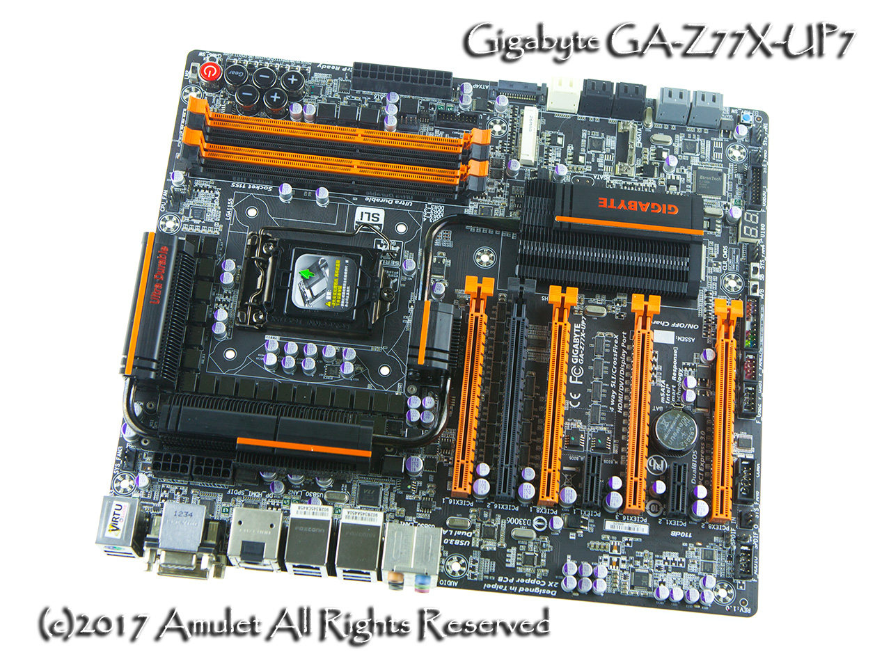 Gigabyte/Гигабайт Z77X-UP7, 10-слойная печатная плата, блок питания 34+3, флагманский настольный компьютер Z77 Изображение 1