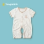 Tong Tai mùa hè mỏng bé nửa tay áo choàng nam giới và phụ nữ bé onesies phương thức romper 3-18 tháng onesies áo liền quần ngộ nghĩnh cho bé
