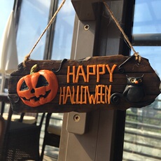 Все для декора 万圣节南瓜挂牌halloween装饰吊牌 节日门牌猫头鹰软陶定制纯手工