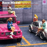 RM1: 64Racemedal склонили головы для девочек Tide Limited Edition Accessories Scene Accessories 1/64 Модель макросъемки