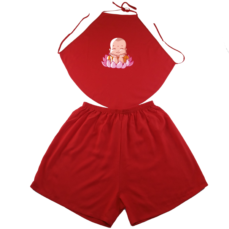 Cotton natal màu đỏ đồ lót người lớn gợi cảm bụng và nam phù hợp với đồ ngủ gợi cảm cộng với kích thước trang phục hoạt động - Bellyband