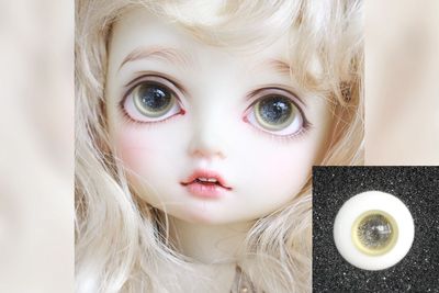 taobao agent [YH] BJD SD boutique glass eye bead/S12 goose yellow 14mm16mm18mm with small iris