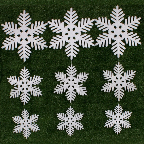 Рождественский белый декор, стеклянный комплект, со снежинками, 3 предмета