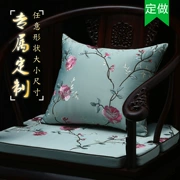 Mahogany sofa đệm ghế ăn ghế máy giặt ghế Taishi ghế trà bàn gỗ rắn đệm thêu Trung Quốc tùy chỉnh