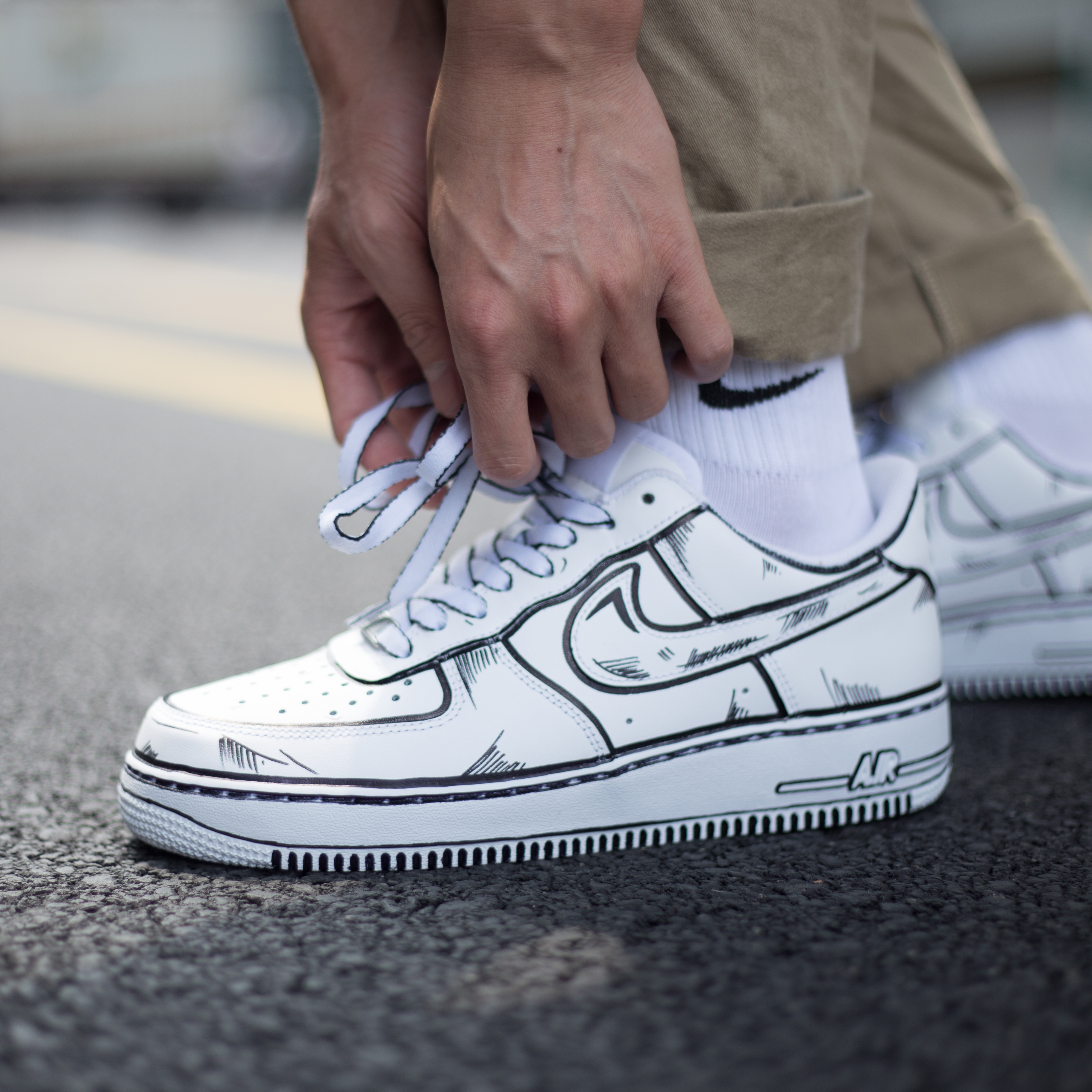 Nike Air Force 1 кастом кости