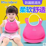 Трехмерный водонепроницаемый детский большой нагрудник для еды, с карманом