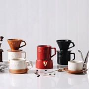 Cà phê rửa tay của Mỹ với thiết bị lọc nhỏ giọt nồi cà phê bằng gốm đặt cốc cà phê gia đình có cách nhiệt