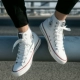 Giày nam phổ biến giày vải cao cấp nam phiên bản Hàn Quốc của giày cao gót hoang dã Giày thể thao nam giày thể thao màu trắng giày đế mềm - Plimsolls