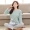 Bộ đồ ngủ dài tay mùa xuân và mùa thu cho bộ đồ cotton nữ cỡ lớn phiên bản Hàn Quốc có thể mặc bên ngoài dịch vụ nhà mùa hè tươi mới và đáng yêu đồ bộ