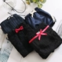 Nhật Bản cotton đen gợi cảm đồ lót phụ nữ eo thấp vải cotton nơ tam giác hộp quà tặng - Bộ quà tặng quần lót nữ cotton