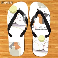 Natsume tài khoản người bạn mèo giáo viên hai nhân dân tệ phim hoạt hình anime ngoại vi dép flip flops mùa hè nam giới và phụ nữ để bản đồ tùy chỉnh hình dán dễ thương