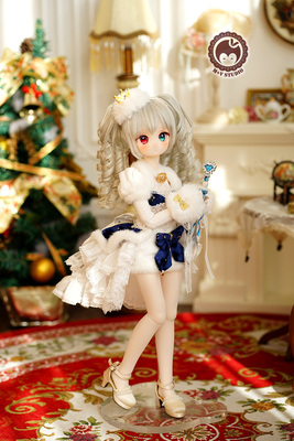 taobao agent 【Meow House】 -Newan Nuan Nuan の Snowflake-Christmas Limited Dress MDD4 points BJDMSD Xiongmei baby clothes open position