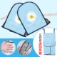 Обновить ручку-синий солнечный цветок (отправьте такое же цветовое стеганое одеяло)