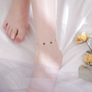Bạc Spring Chun 925 sterling bạc garnet hạt vòng chân đơn giản ngọt ngào Sen sinh viên mùa hè chuỗi mắt cá chân nữ Hàn Quốc - Vòng chân